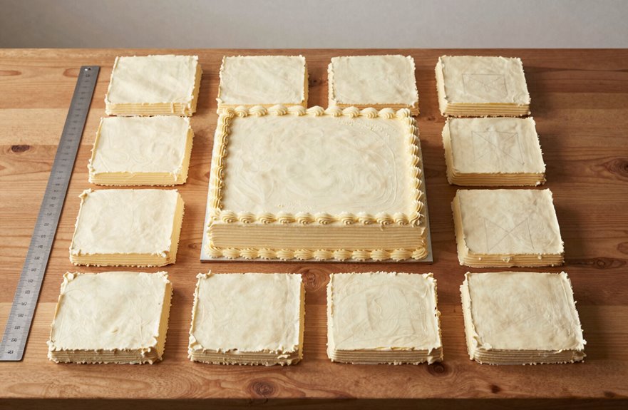 sheet cake serves twenty with two layers