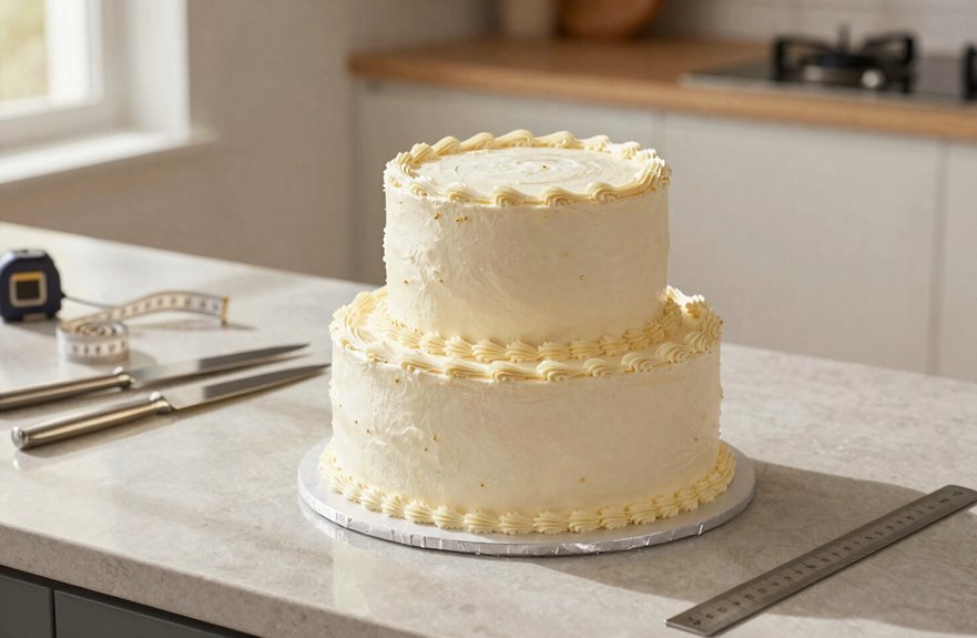 How to Choose the Right Cake Size That Feeds 40 People 9 six inch crown atop eight inch base cake