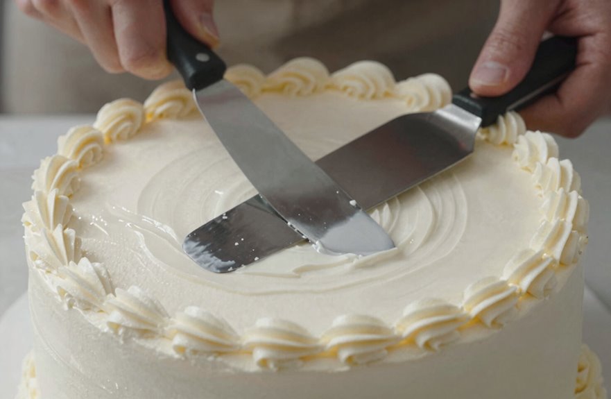 10 Steps to Spread Icing on Cake Like a Pro 9 smooth frosted sides with scraper