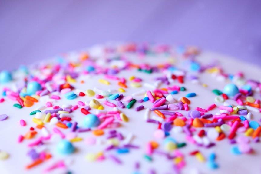 sprinkles cling cake sides