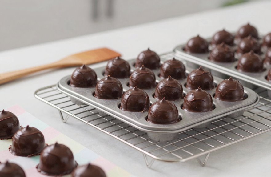 How to Use a Cake Pop Mold in 5 Simple Steps 4 toothpick tested cooled trimmed pops