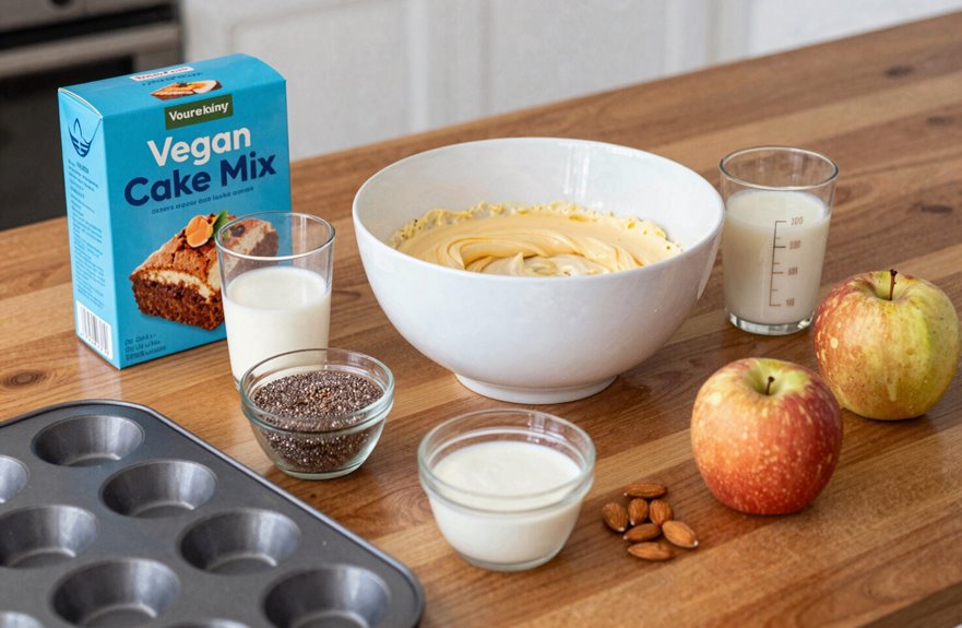 5 Steps to Make Vegan Box Cake 2 vegan cake with substitutes